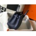 Hermes Birkin 25cm Bag In Navy Blue Clemence Leather GHW