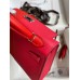 Hermes Kelly Mini II Sellier Tri-color Bag In Red/Rose Extreme/Blue Epsom Calfskin