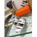 Hermes Avenue Sandals In White Calfskin
