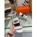 Hermes Avenue Sandals In White Calfskin