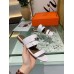 Hermes Avenue Sandals In White Calfskin