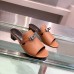 Hermes Candy 40mm Sandals In Brown Calfskin
