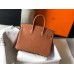 Hermes Birkin 25cm Bag In Gold Clemence Leather GHW