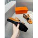 Hermes Figari 55mm Wedge Sandals In Brown Nappa Leather