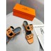 Hermes Figari 55mm Wedge Sandals In Brown Nappa Leather