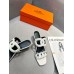 Hermes Figari 55mm Wedge Sandals In Ivory Nappa Leather