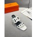 Hermes Figari 55mm Wedge Sandals In Ivory Nappa Leather