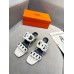 Hermes Figari 55mm Wedge Sandals In Ivory Nappa Leather