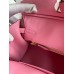 Hermes Birkin 25 Retourne Handmade Bag In Pink Clemence Leather