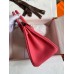 Hermes Birkin 25 Retourne Handmade Bag In Rose Lipstick Clemence Leather