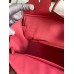 Hermes Birkin 25 Retourne Handmade Bag In Rose Lipstick Clemence Leather