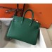 Hermes Birkin 25cm Bag In Vert Vertigo Clemence Leather GHW