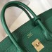 Hermes Birkin 25cm Bag In Vert Vertigo Clemence Leather GHW