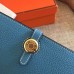Hermes Dogon Duo Wallet In Blue Jean Leather