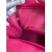Hermes Birkin 25 Retourne Handmade Bag In Rose Tyrien Clemence Leather