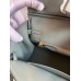 Hermes Birkin 25 Retourne Handmade Bag In Vert Amande Clemence Leather