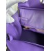 Hermes Birkin 25 Retourne Handmade Bag In Violet Clemence Leather
