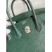 Hermes Birkin 25 Retourne Handmade Bag In Malachite Lizard Leather