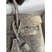 Hermes Birkin 25 Retourne Handmade Bag In Ombre Lizard Leather