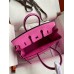 Hermes Birkin 25 Retourne Handmade Bag In Pink Lizard Leather