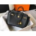 Hermes Birkin 25cm Bag In Black Clemence Leather GHW