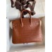 Hermes Birkin 25 Retourne Handmade Bag In Gold Matte Alligator Leather