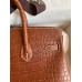 Hermes Birkin 25 Retourne Handmade Bag In Gold Matte Alligator Leather