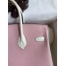 Hermes HSS Birkin 25 Bicolor Bag in Pink and Craie Chevre Mysore Leather