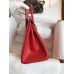 Hermes Birkin 25 Retourne Handmade Bag In Red Lizard Leather