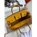 Hermes Birkin 25 Handmade Bag In Yellow Crocodile Niloticus Shiny Skin
