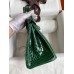 Hermes Birkin 25 Handmade Bag In Malachite Crocodile Niloticus Shiny Skin
