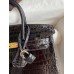 Hermes Birkin 25 Handmade Bag In Black Crocodile Niloticus Shiny Skin