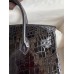 Hermes Birkin 25 Handmade Bag In Black Crocodile Niloticus Shiny Skin