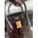 Hermes Birkin 25 Handmade Bag In Black Crocodile Niloticus Shiny Skin