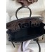 Hermes Birkin 25 Handmade Bag In Black Crocodile Niloticus Shiny Skin