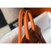 Hermes Birkin 25cm Bag In Orange Clemence Leather GHW