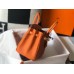 Hermes Birkin 25cm Bag In Orange Clemence Leather GHW