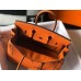 Hermes Birkin 25cm Bag In Orange Clemence Leather GHW