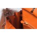 Hermes Birkin 25cm Bag In Orange Clemence Leather GHW