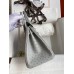 Hermes Birkin 25 Retourne Handmade Bag In Blue Glacier Ostrich Leather