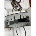 Hermes Birkin 25 Retourne Handmade Bag In Blue Glacier Ostrich Leather