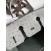 Hermes Birkin 25 Retourne Handmade Bag In Blue Glacier Ostrich Leather