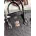 Hermes Birkin 25 Retourne Handmade Bag In Black Ostrich Leather