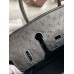 Hermes Birkin 25 Retourne Handmade Bag In Black Ostrich Leather