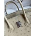 Hermes Birkin 25 Retourne Handmade Bag In Parchemin Ostrich Leather
