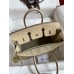 Hermes Birkin 25 Retourne Handmade Bag In Parchemin Ostrich Leather