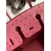 Hermes Birkin 25 Retourne Handmade Bag In Pink Ostrich Leather