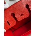 Hermes Birkin 25 Retourne Handmade Bag In Red Ostrich Leather