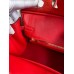 Hermes Birkin 25 Retourne Handmade Bag In Red Ostrich Leather