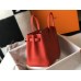 Hermes Birkin 25cm Bag In Red Clemence Leather GHW